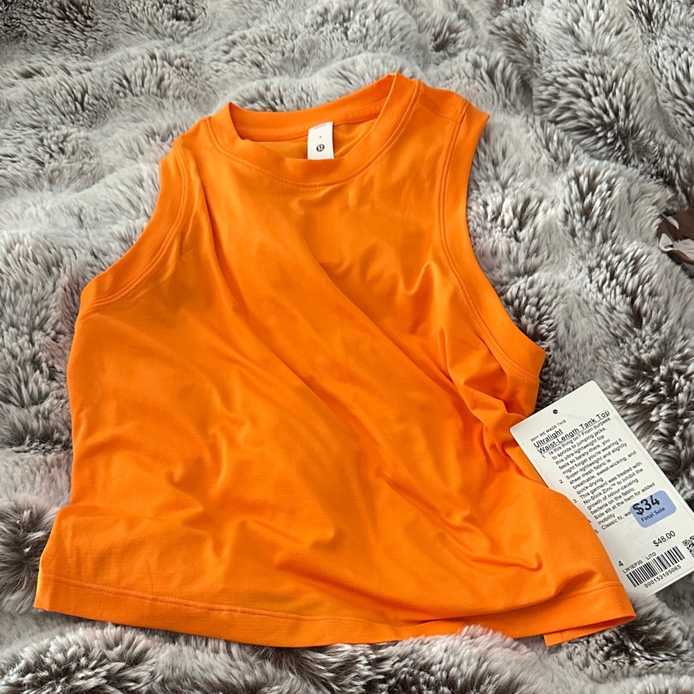 Lululemon Athletica Bright Orange Muscle Tee